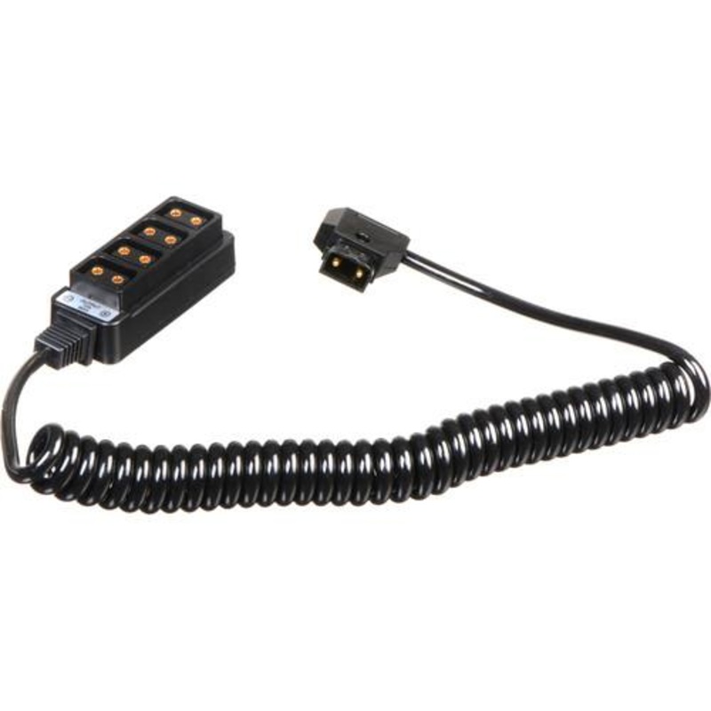 Open Box Coiled 4-Way D-Tap Splitter Cable Converter (24-36", Non-Regulated)