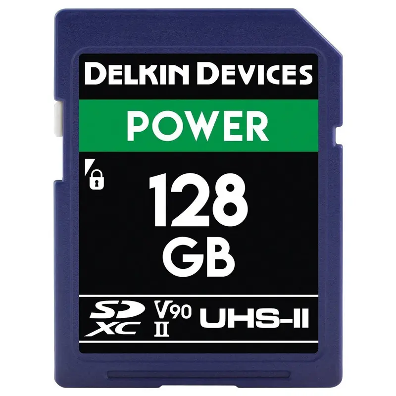 Delkin Power 128GB UHS-II (V90) 300MB/s SDXC Memory Card