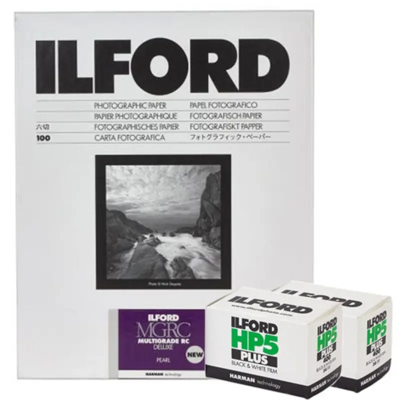 Ilford Multigrade RC 8X10" Pearl with 2x Rolls of HP5 135-36 - 25 Sheets