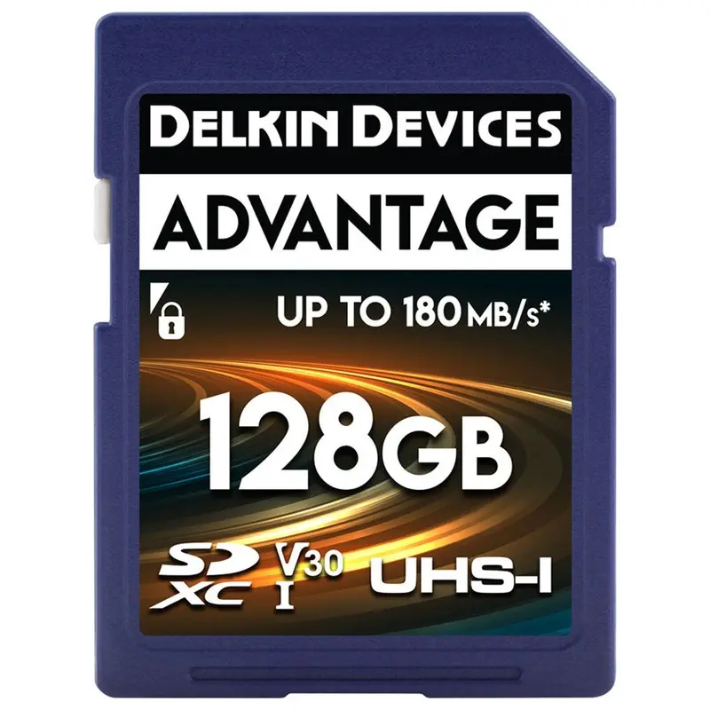 Delkin Advantage 128GB SDXC UHS-I v30 Memory Card