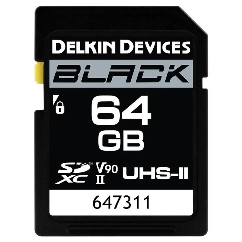 Delkin Black 64GB SDXC UHS-II V90 U3