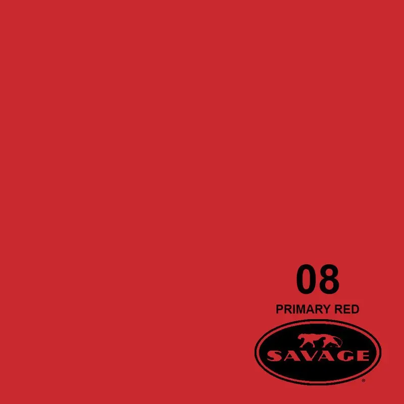 Savage 86"x12 Yards Seamless Paper Background - Primary Red