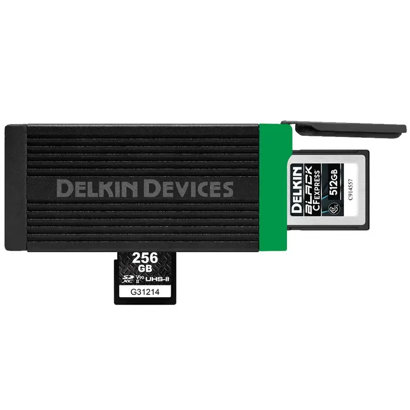 Delkin USB 3.2 CFexpress Type B & SD UHS-II Memory Card Reader