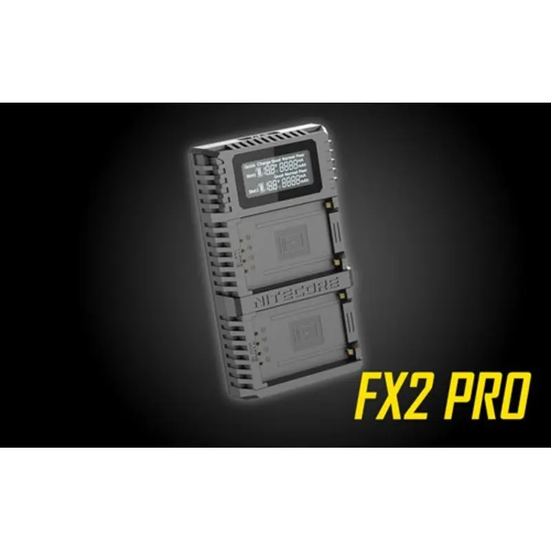 NITECORE FX2 PRO DUAL SLOT USB DIGITAL CHARGER FOR FUJIFILM NP-T125 CAMERA BATTERIES