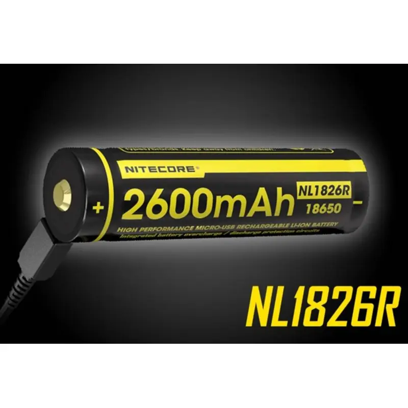 Nitecore NL1826R 2600mAh USB Rechargeable 18650 Battery