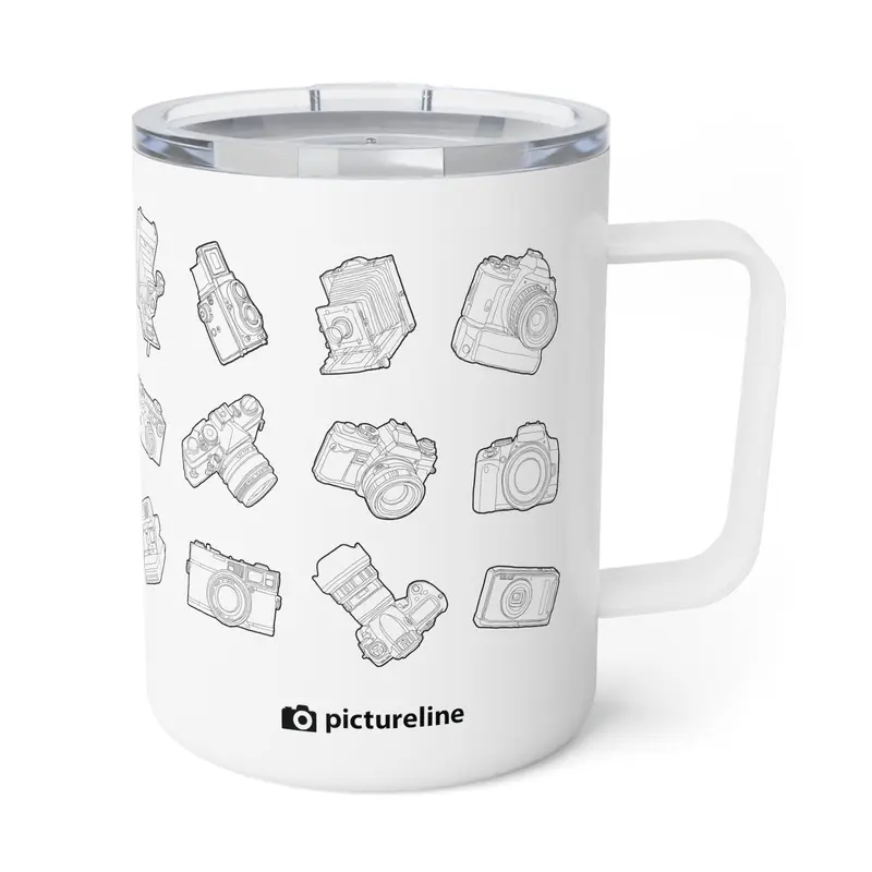 Multi-Camera Insulated Coffee Mug, 10oz - Black