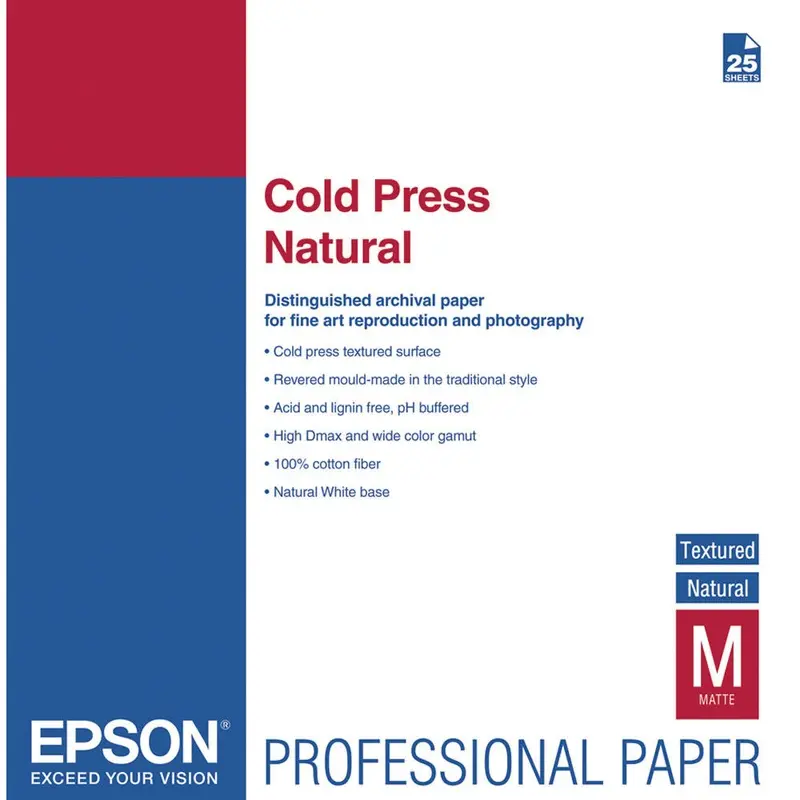 Epson Cold Press Natural Textured Paper 13x19 (25)