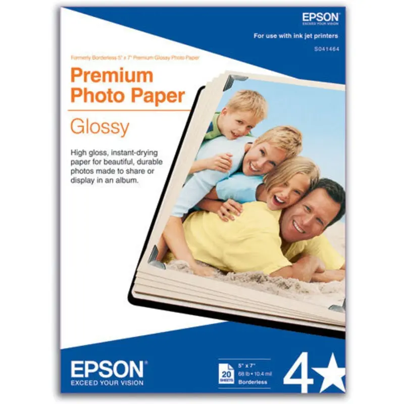 Epson Premium Photo Paper Glossy 5x7 (20)
