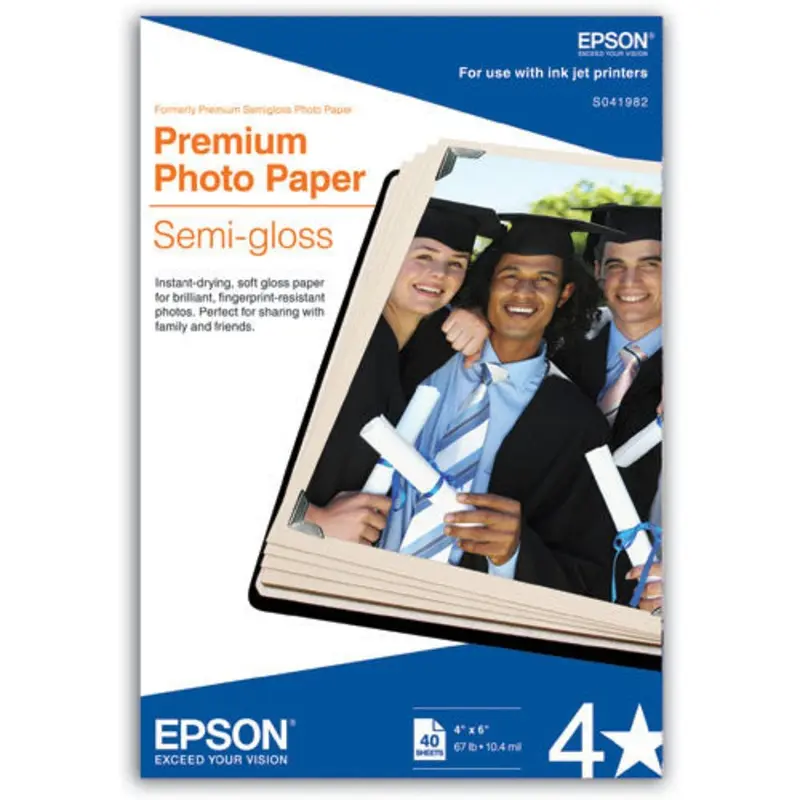 Epson Premium Photo Semigloss Paper 4x6 (40)