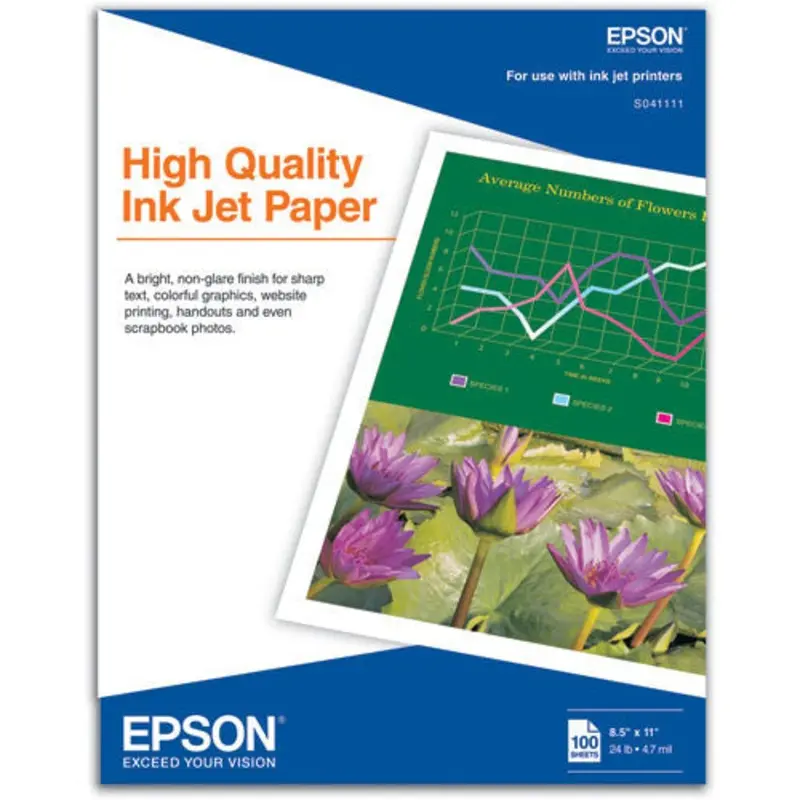 Epson High Quality Inkjet Paper 8.5x11 (100)