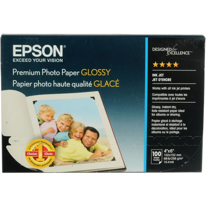 Epson Premium Photo Glossy Paper 4x6 (100)