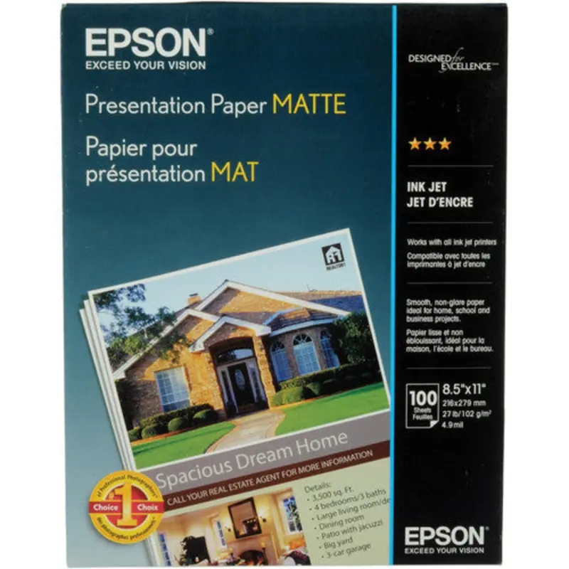 Epson Presentation Paper Matte 8.5x11 (100)