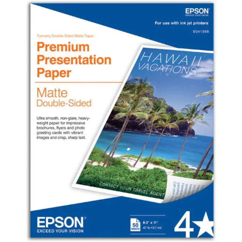Epson Premium Presentation Double Sided Matte Paper 8.5x11 (50)