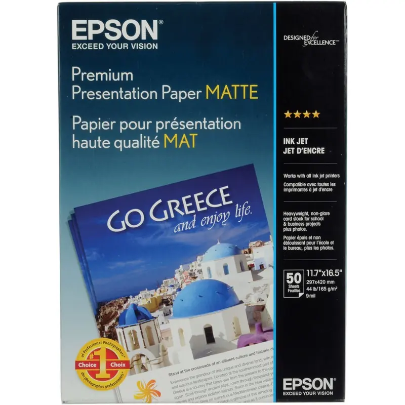 Epson Premium Presentation Matte Paper A3 11.7x16.5 (50)
