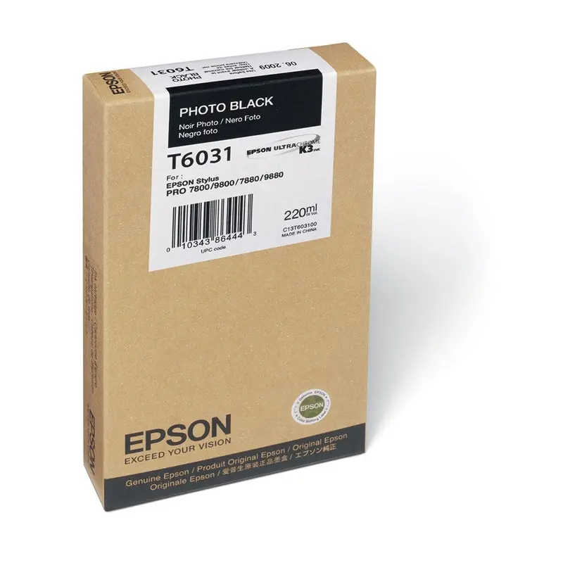 Epson T603100 7800/7880/9800/9880 Photo Black Ink 220ml