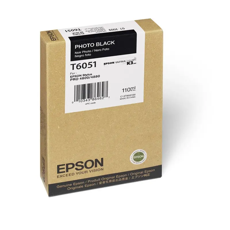 Epson T605100 4880/4800 Ultrachrome HDR Ink Photo Black 110ml