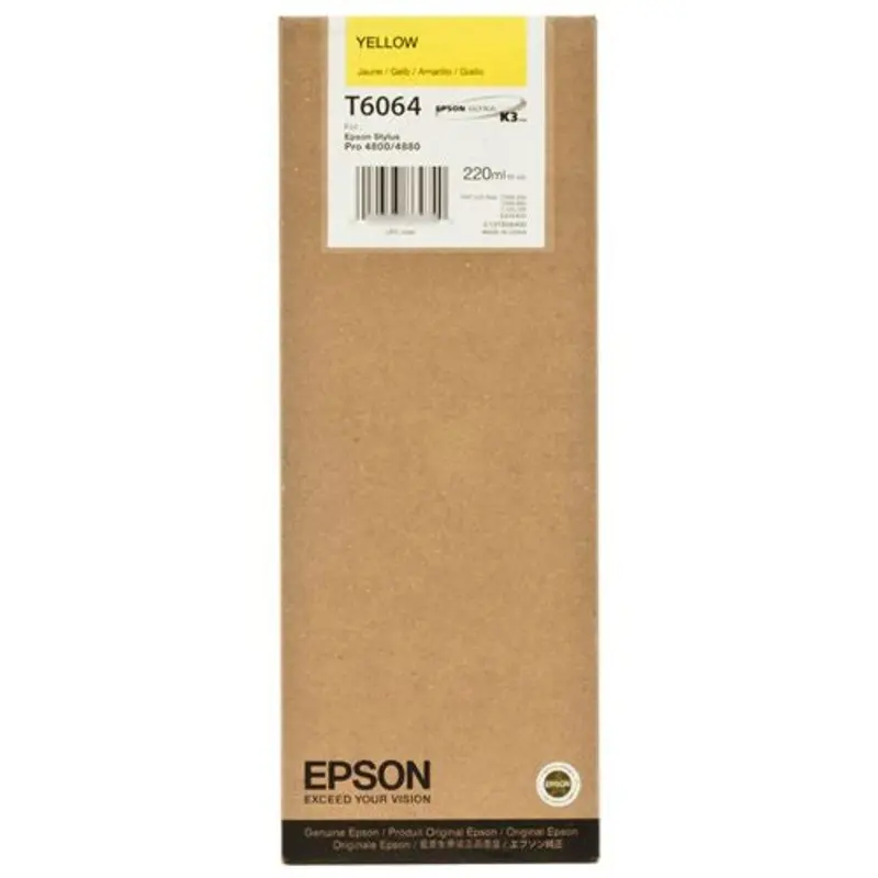Epson T606400 4880/4800 Ultrachrome HDR Ink Yellow 220ml