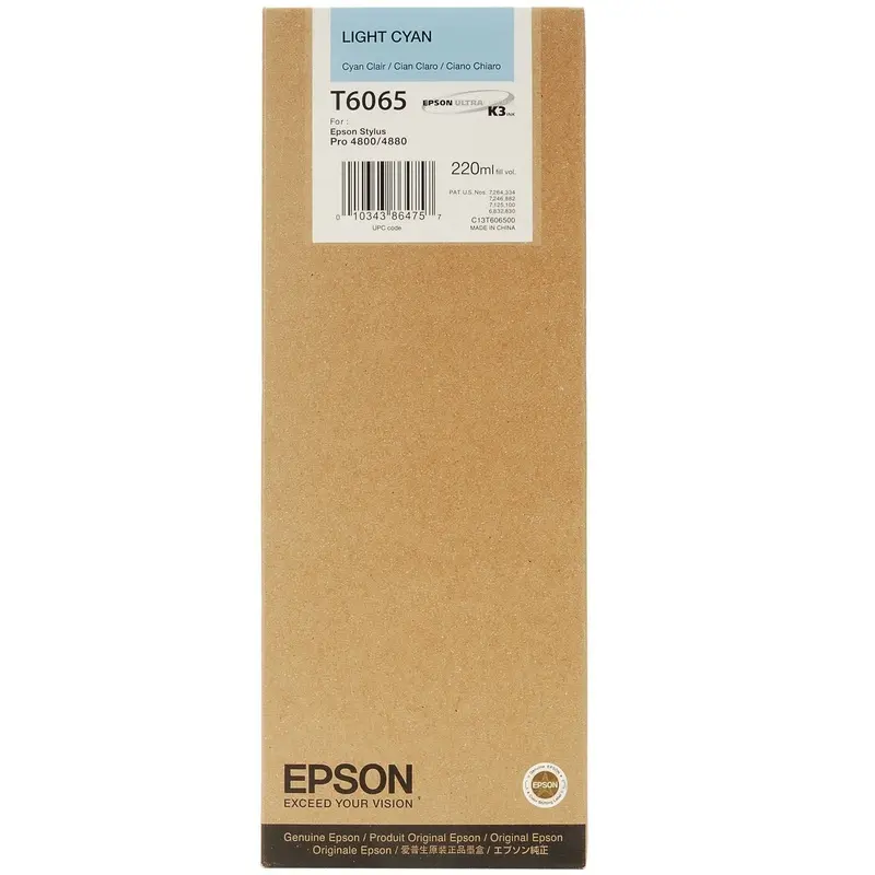 Epson T606500 4880/4800 Ultrachrome HDR Ink Light Cyan 220ml