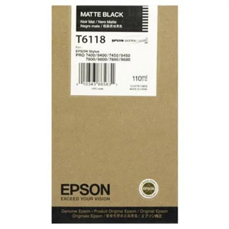 Epson T611800 7800/7880/9800/9880 Matte Black Ink 110ml
