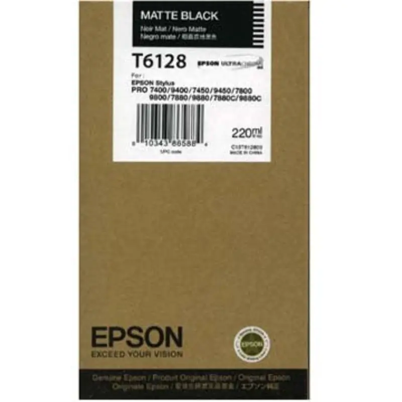 Epson T612800 7800/7880/9800/9880 Matte Black Ink 220ml