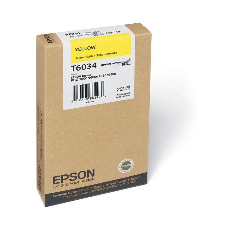 Epson T603400 7800/7880/9800/9880 Yellow Ink 220ml