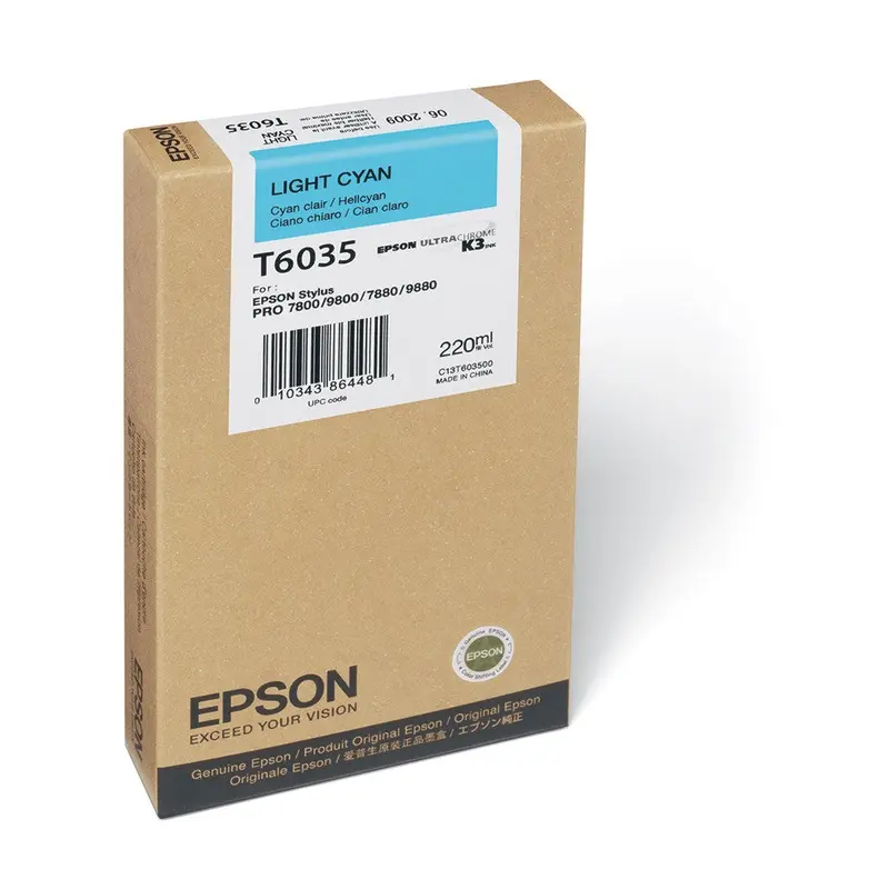 Epson T603500 7800/7880/9800/9880 Light Cyan Ink 220ml