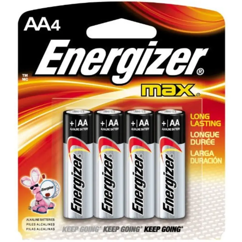 Energizer Max AA Alkaline Batteries (4 Pack)