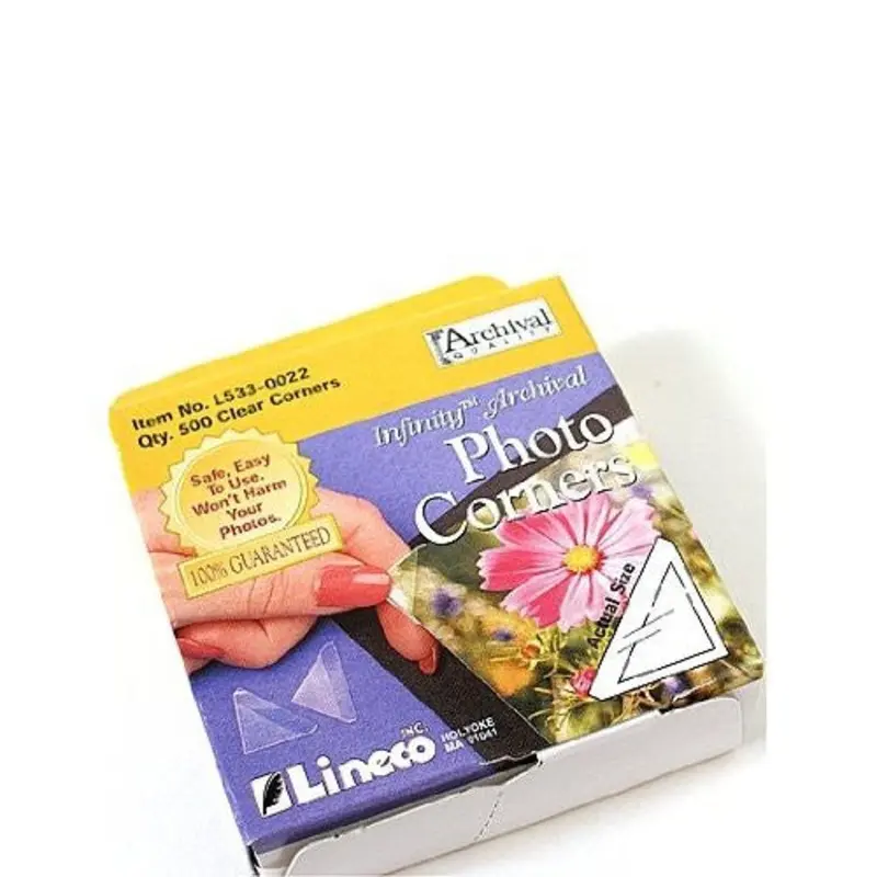 Lineco Clear Photo Corners 5/8" 500 count