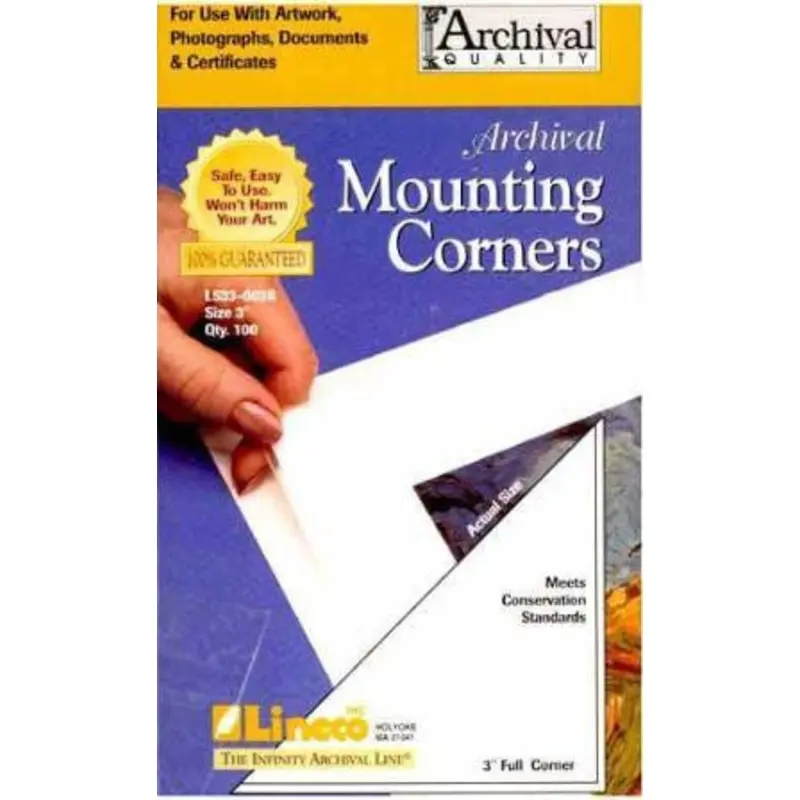Lineco Clear Photo Mounting Corners  1 1/4" 250 count