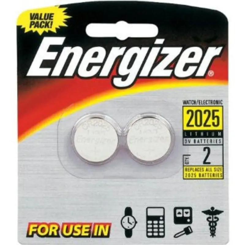 Energizer 3V CR2025 Coin Cell Battery 2pk