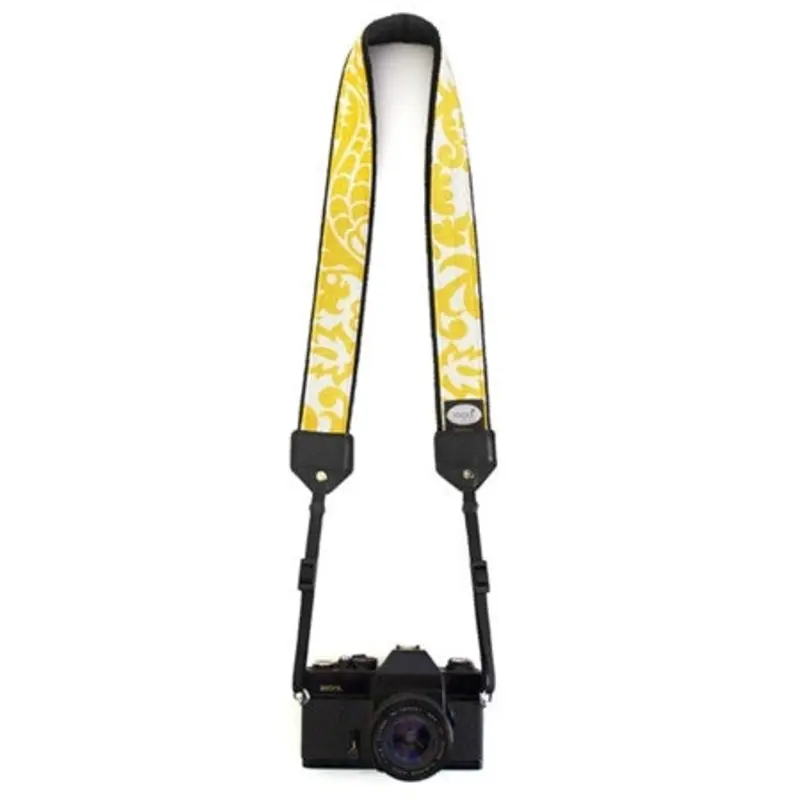 MOD Yellow & White Damask Classic Camera Strap