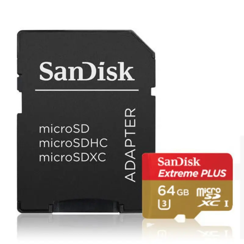 SanDisk Extreme Plus 64GB UHS-I microSDXC Memory Card with SD Adapter