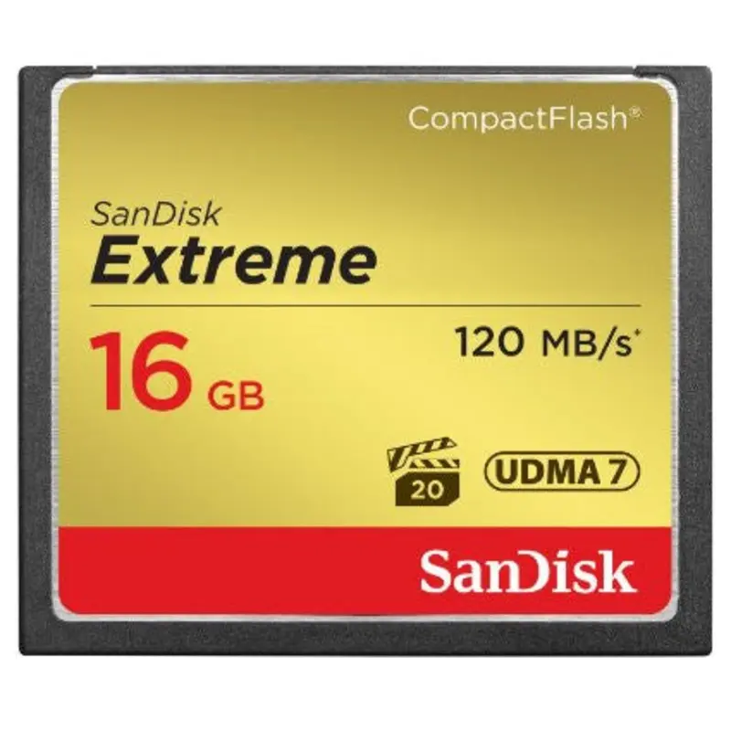 SanDisk Extreme 16GB CF Memory Card 120MB/s