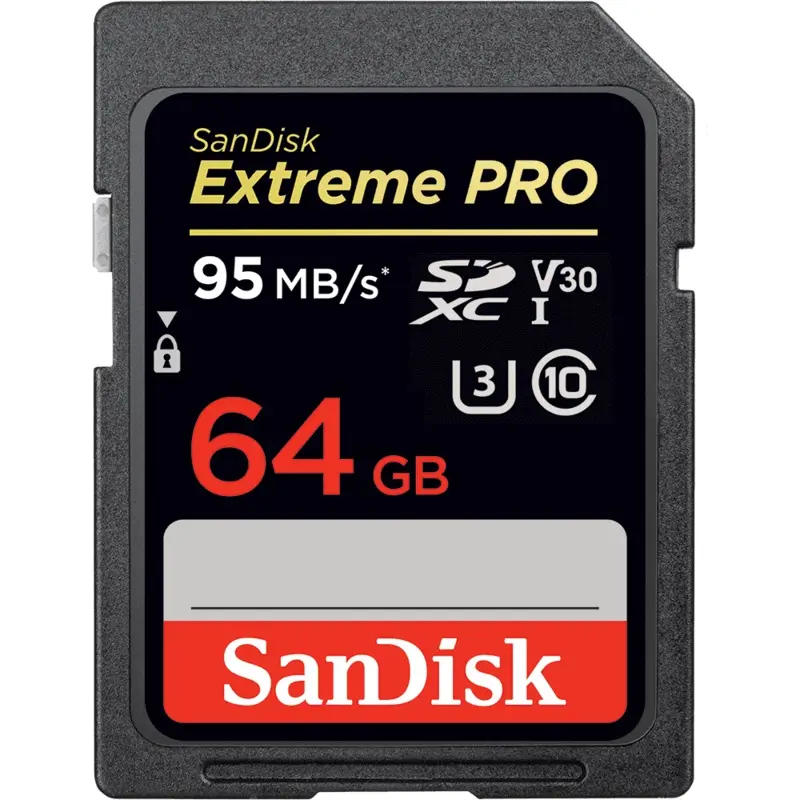SanDisk ExtremePro 64GB SDXC Memory Card 95 MB/s