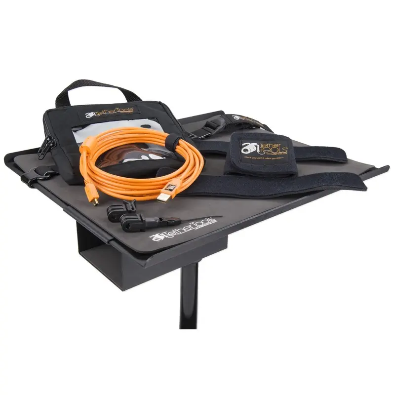 Tether Tools Pro Tethering Kit w/ USB 2.0 Mini-B 5 Pin Cable 15' ORG