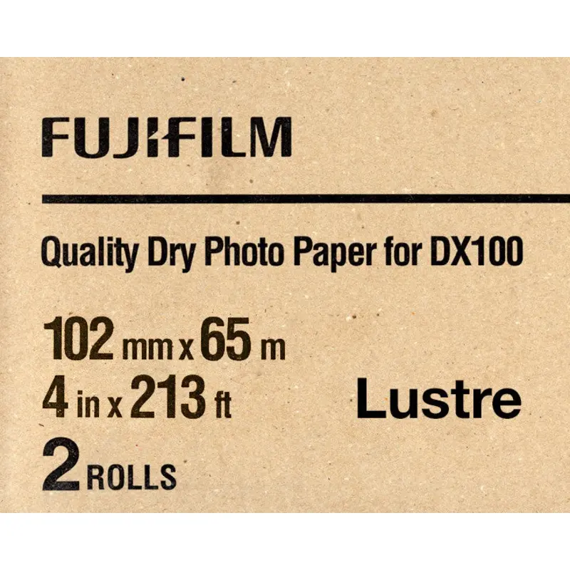 Fuji DX100 Paper Lustre 4"x213' (2-Pack)