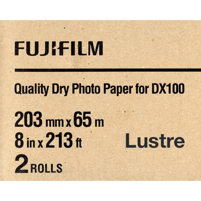 Fuji DX100 Paper Lustre 8"x213' (2-Pack)