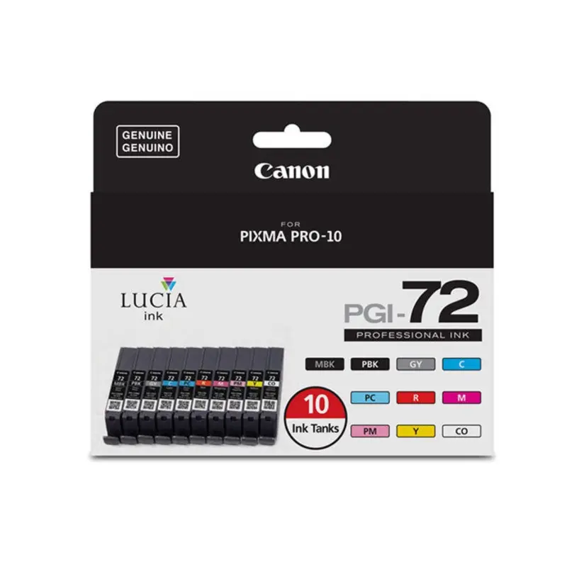Canon LUCIA PGI-72 10-Color Ink Tank Value Pack (Pixma PRO-10)