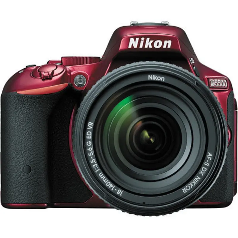 Nikon D5500 DX Digital SLR w/ 18-140mm DX f3.5-5.6 VR Lens Red