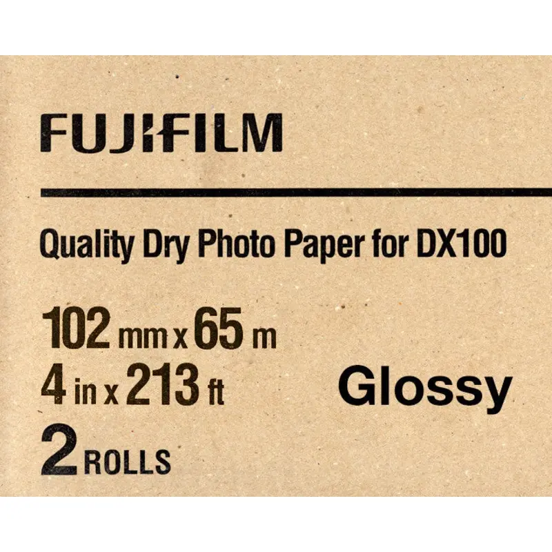 Fuji DX100 Paper Glossy 4"x213' (2 Pack)