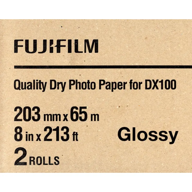 Fuji DX100 Paper Glossy 8"x213' (2-Pack)