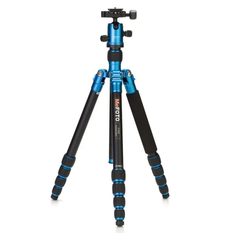 MeFOTO GlobeTrotter Aluminum Travel Tripod Kit (Blue)