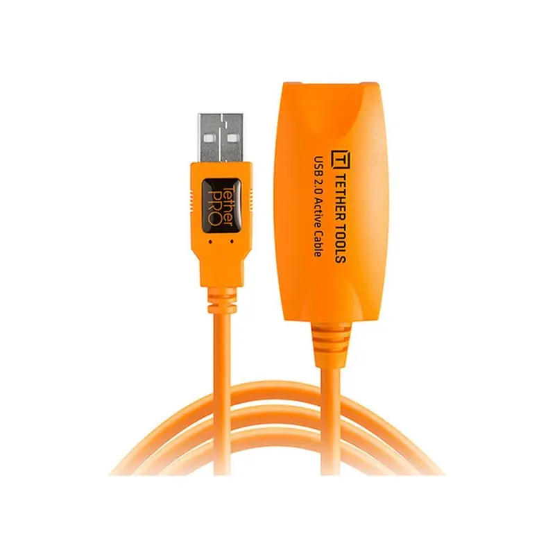 Tether Tools TetherPro USB 2.0 to USB Female Active Extension, 16' (5m), ORG