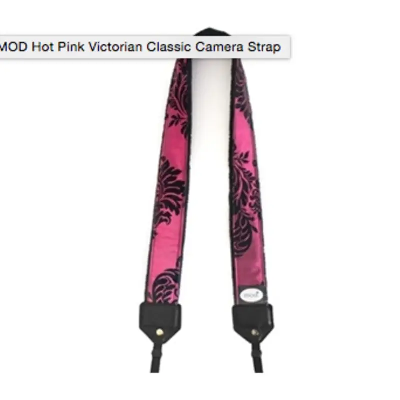 MOD Hot Pink Victorian Classic Camera Strap