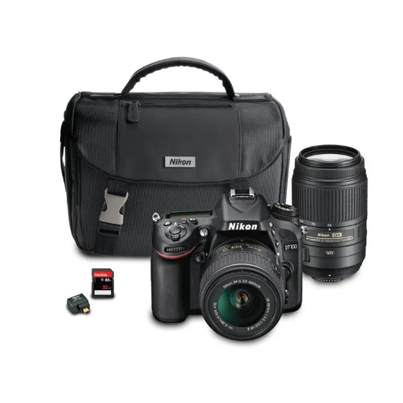 Nikon D7100 Dual Lens Wi-Fi Camera Kit w/18-55mm VR II & 55-300mm VR Lens