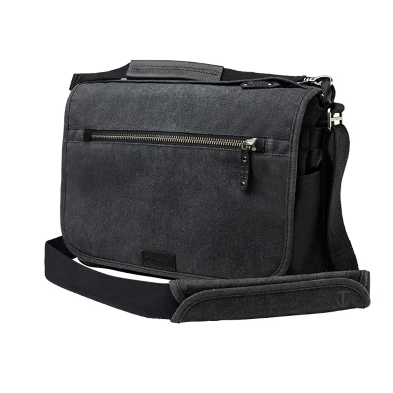 Tenba Cooper 13 Slim Gray Canvas/Black Leather Luxury Bag