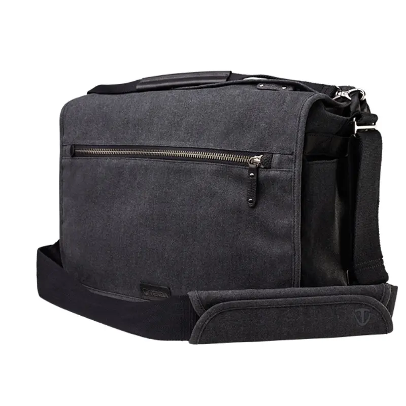 Tenba Cooper 15 Gray Canvas/Black Leather Luxury Bag