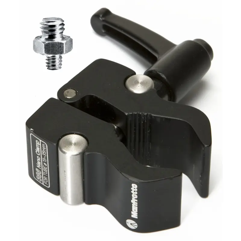Manfrotto 386B Nano Clamp + 1/4" - 3/8" Adapter