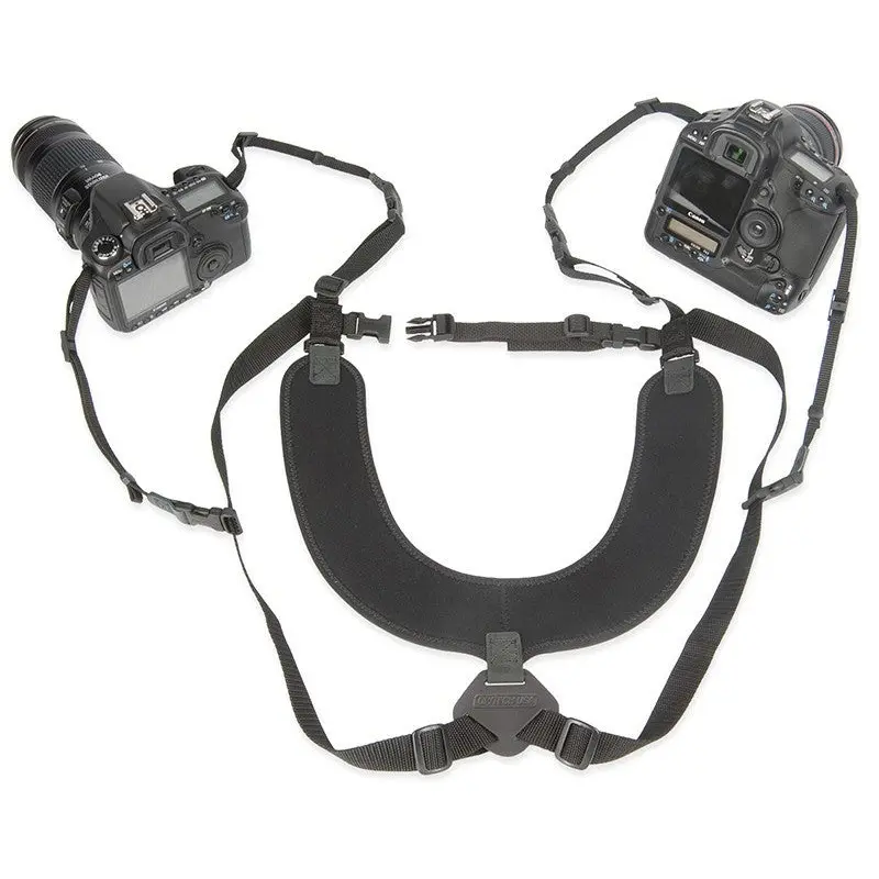 OP/TECH Dual Harness, Regular, 3/8', Black