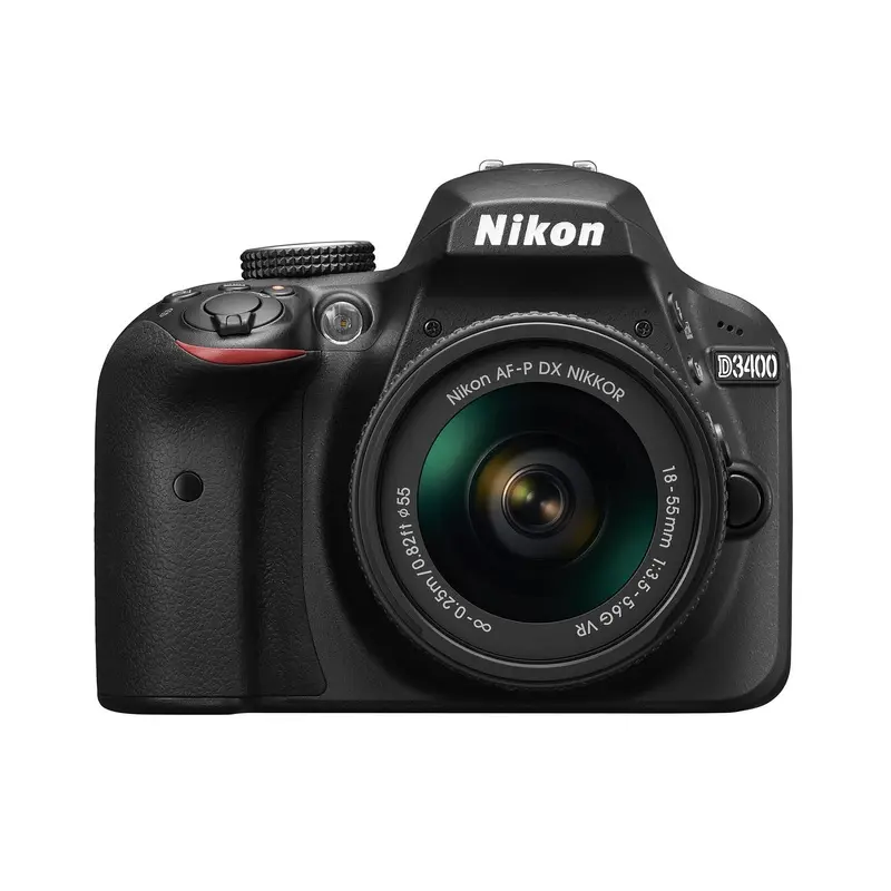 Nikon D3400 DX-format Digital SLR Camera w/ 18-55mm DX G VR Zoom Lens Black